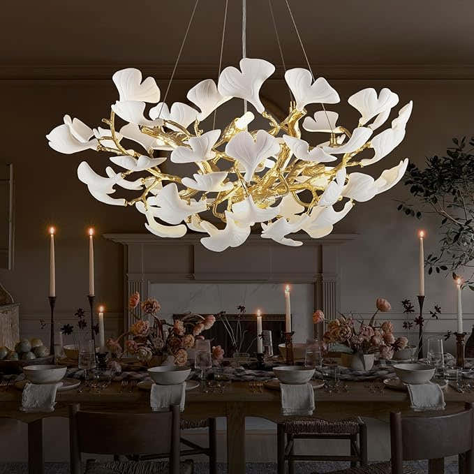 Ginkgo Round Chandelier 32"