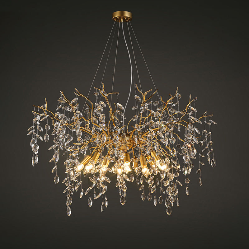 Crystal Raindrop Branch Chandelier