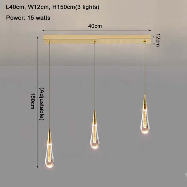 Cadere Water Drop Lighting Fixture