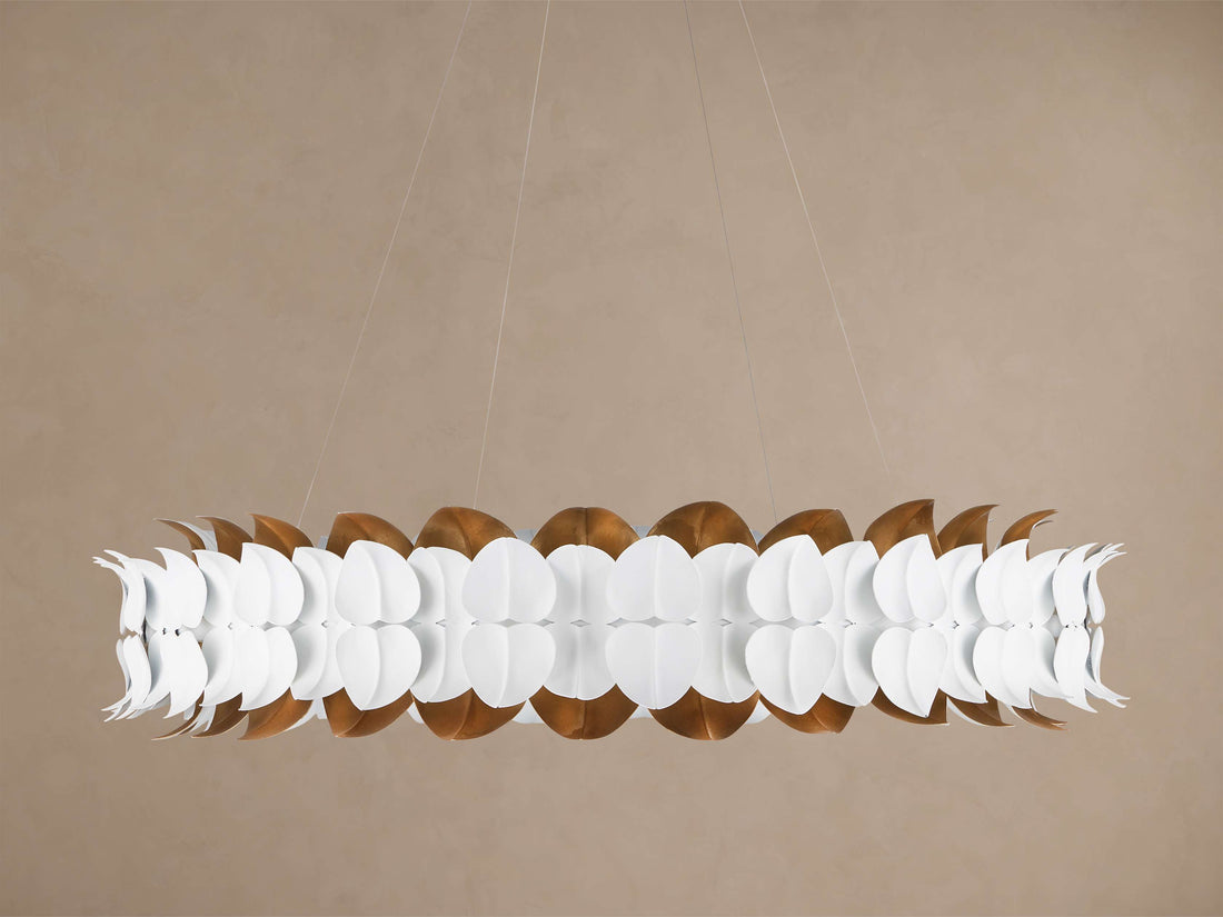 Darla Hand sculpted Leaves Chandelier 39''D