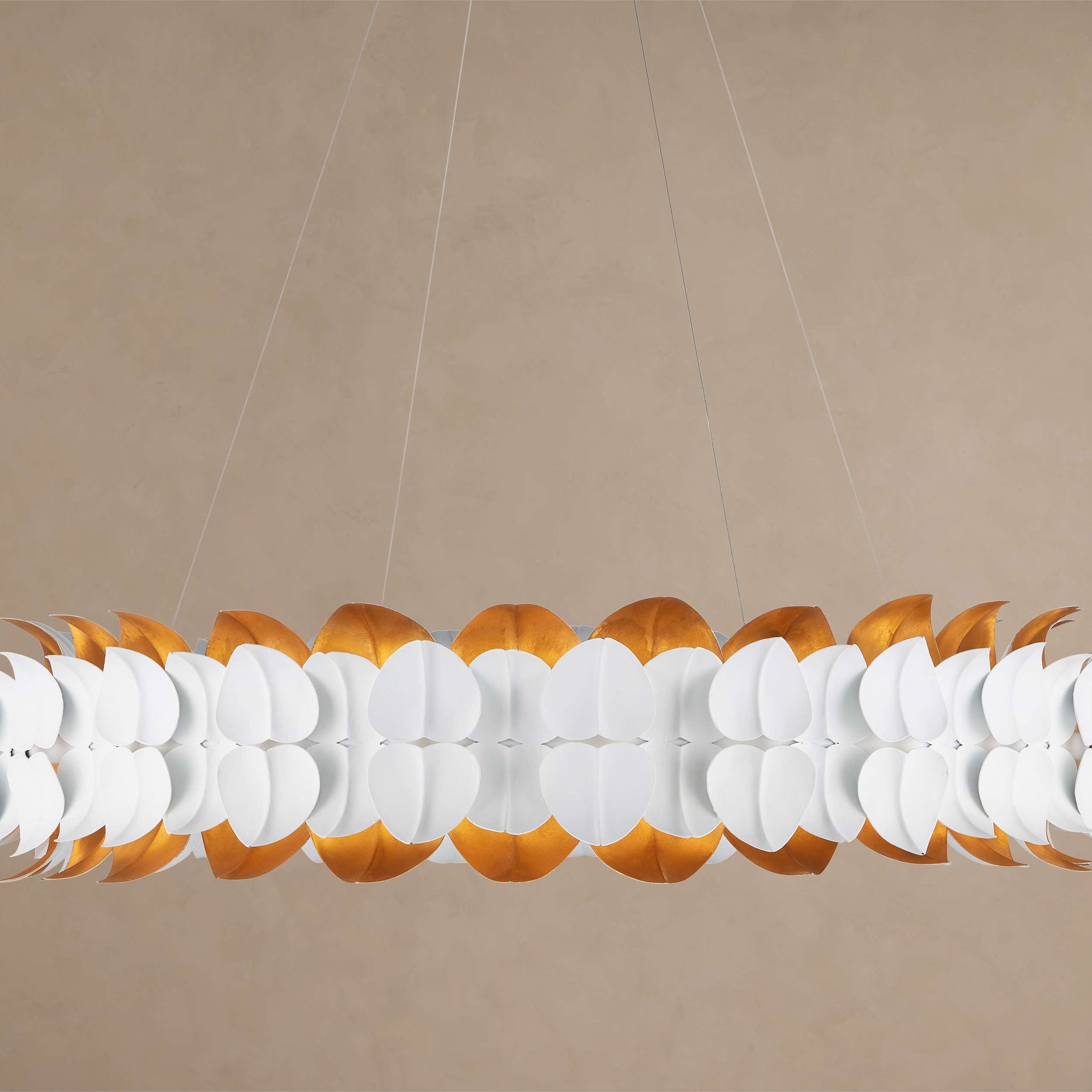 Darla Hand sculpted Leaves Chandelier 39''D