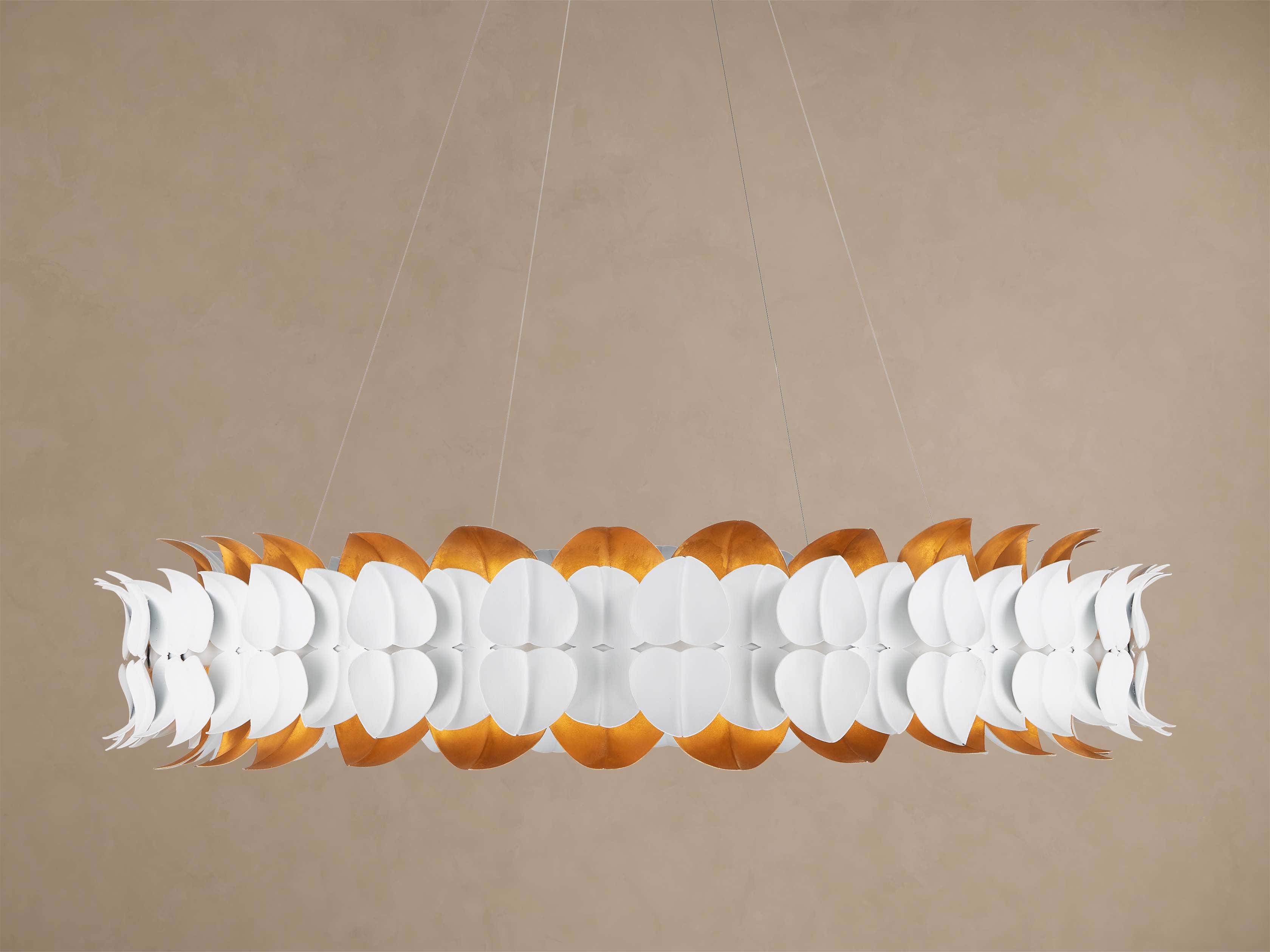 Darla Hand sculpted Leaves Chandelier 39''D