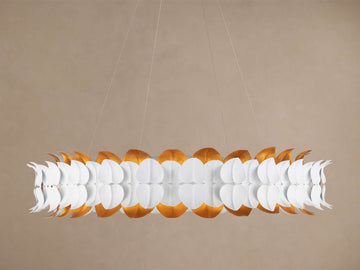 Darla Hand sculpted Leaves Chandelier 39''D