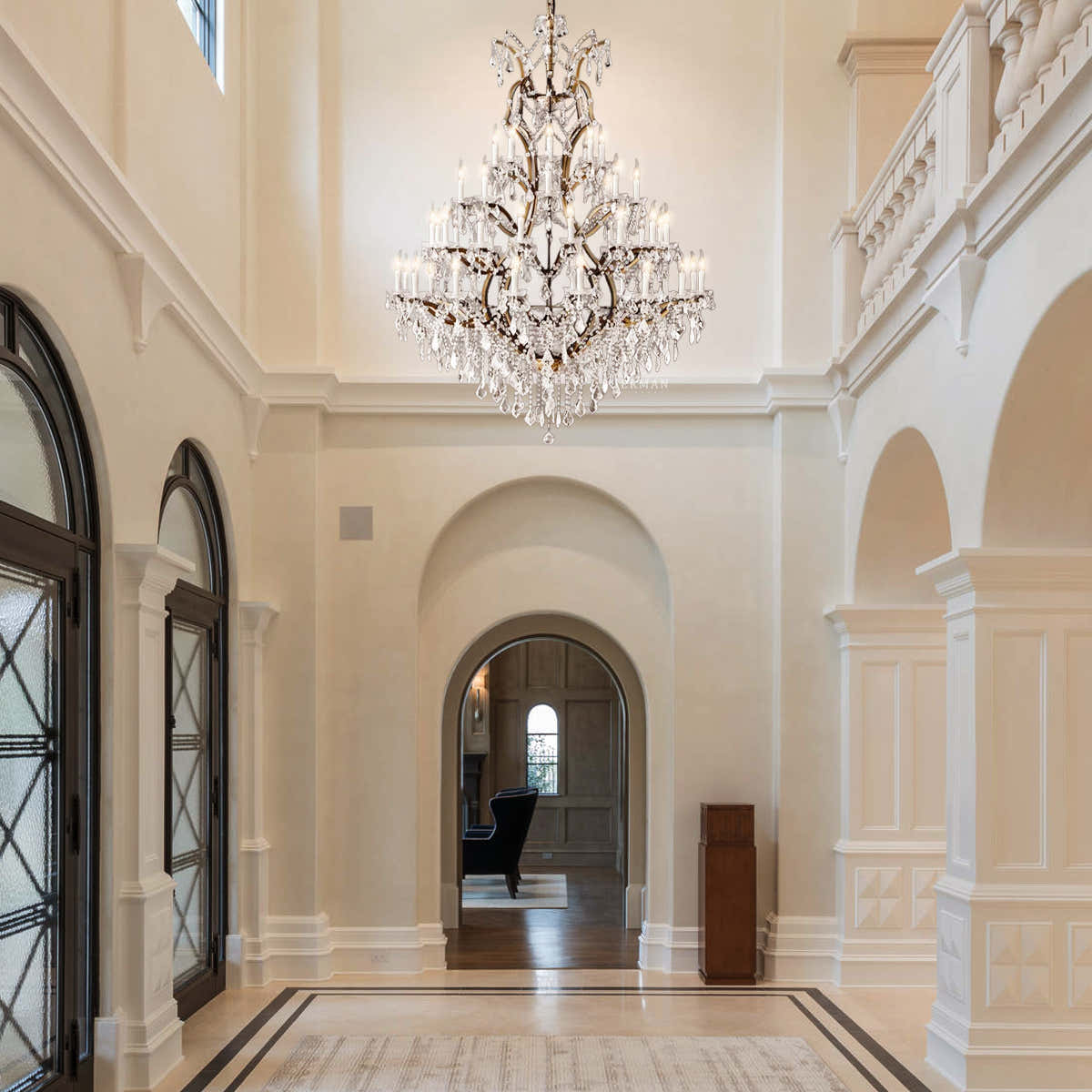 Rocaille Iron & Crystal Chandelier