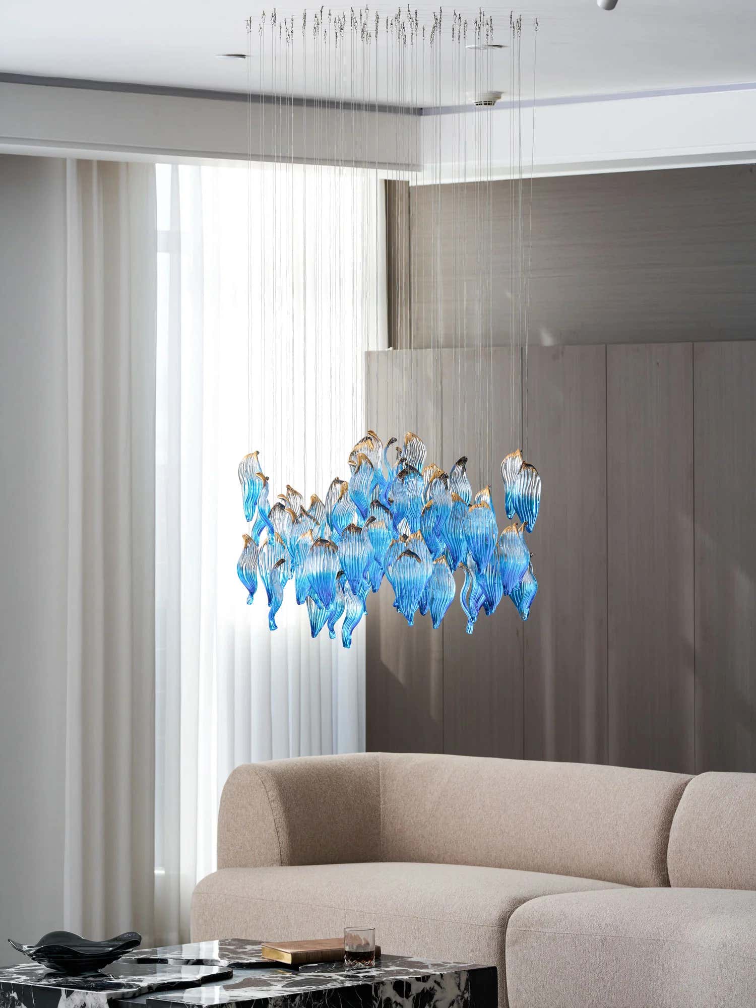 Ocean Drift Blown Glass Customize Chandelier
