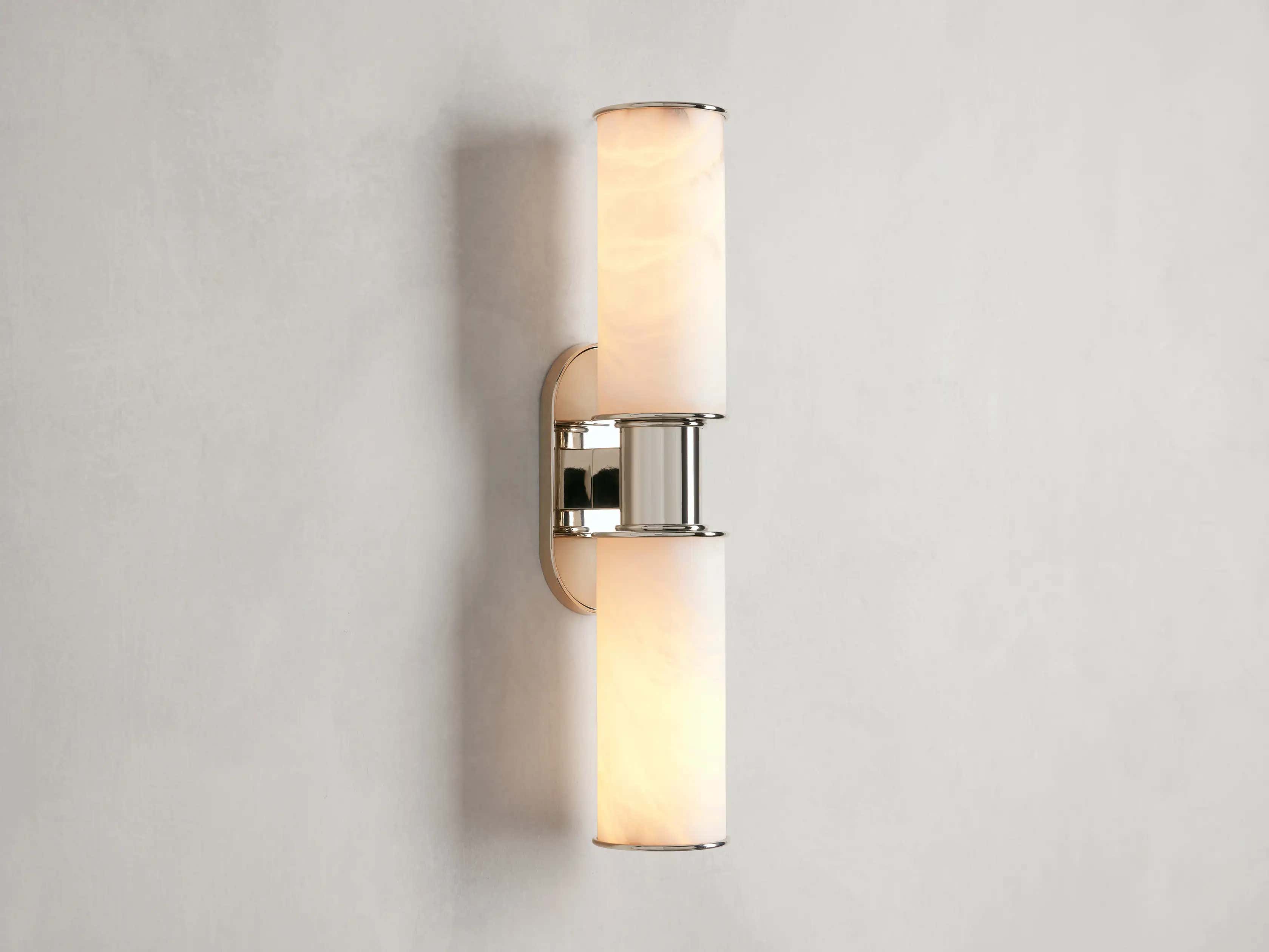 Harrlin Double Sconce in Alabaster