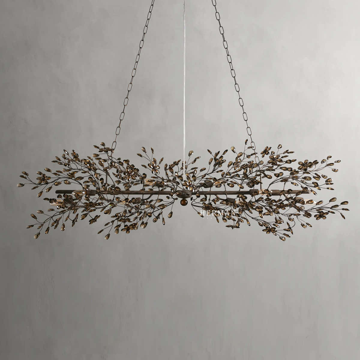 Fiore Colored Linear Chandelier 43" 51" 68"