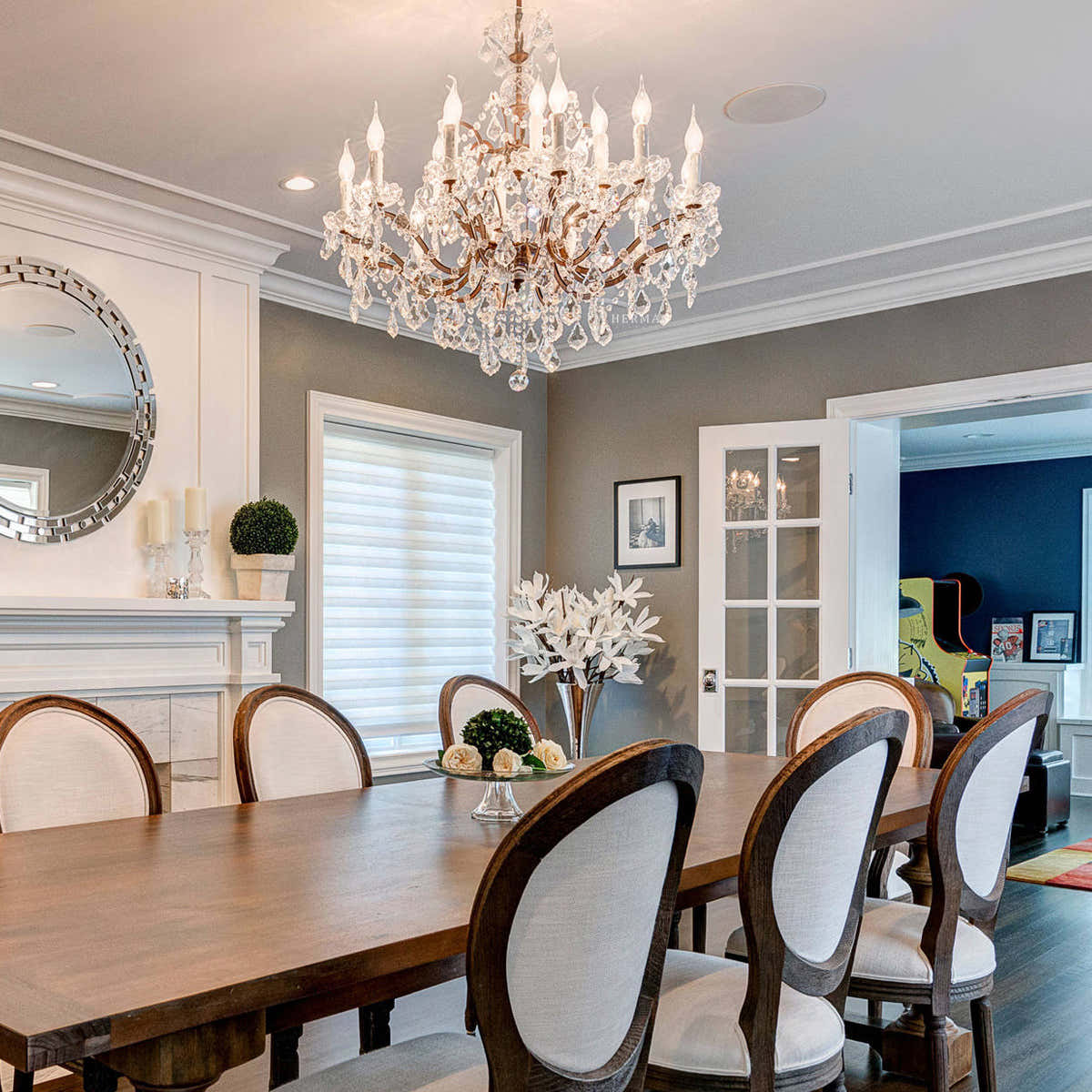 Rocaille Iron & Crystal Chandelier