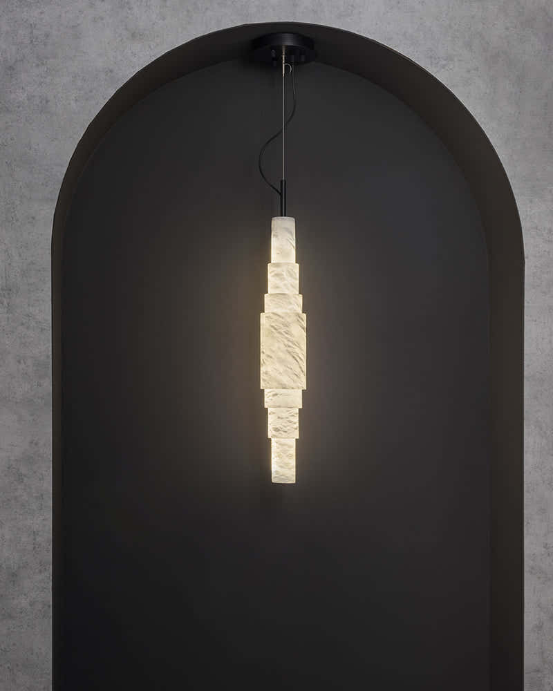 White Alabaster Cluster Pendant Lamp 3-lights for kitchen Island