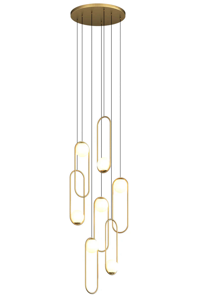 Luminous Modern LED Opal Glass Chandelier