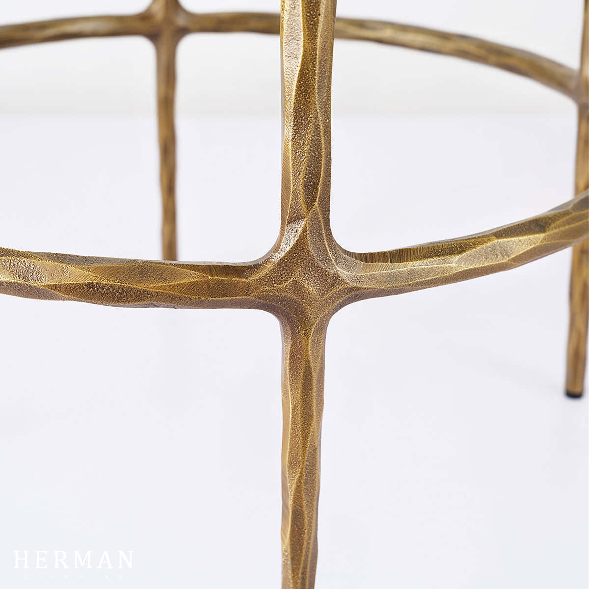Hand-Forged Metal Bar Swivel Counter Stool