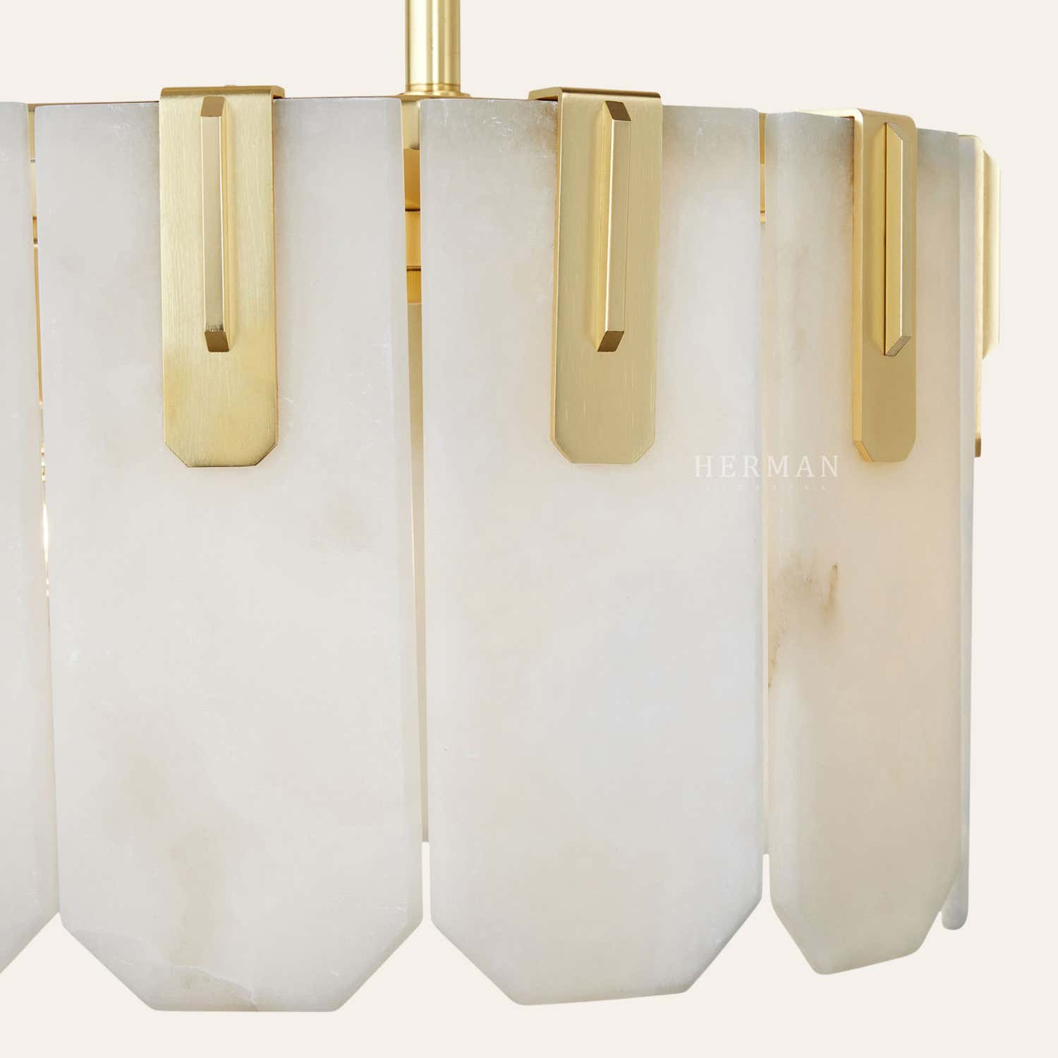 Nadia Alabaster Linear Chandelier 42" Width