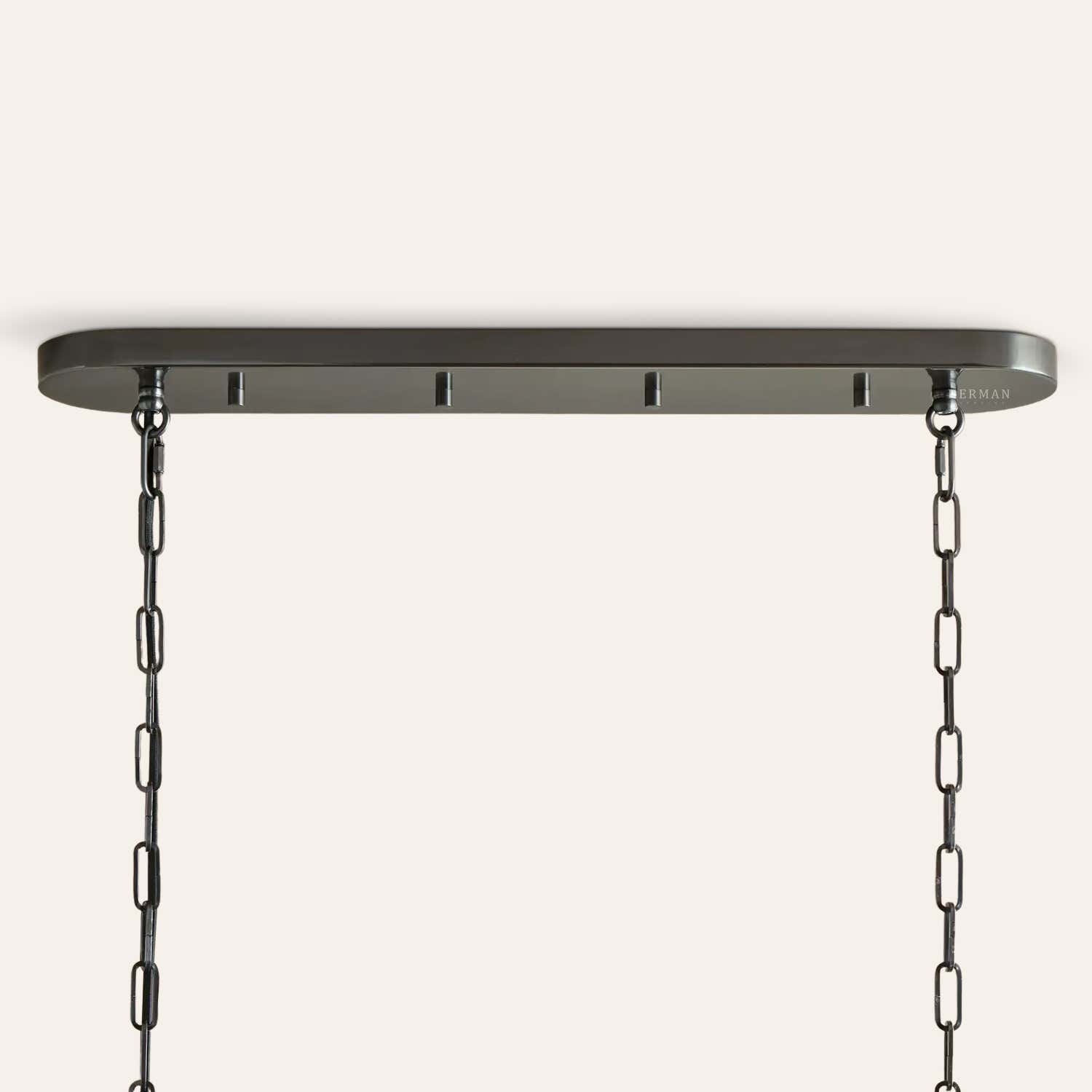 Amor Ghiaccio Glass Oval Chandelier 54"W/65"W