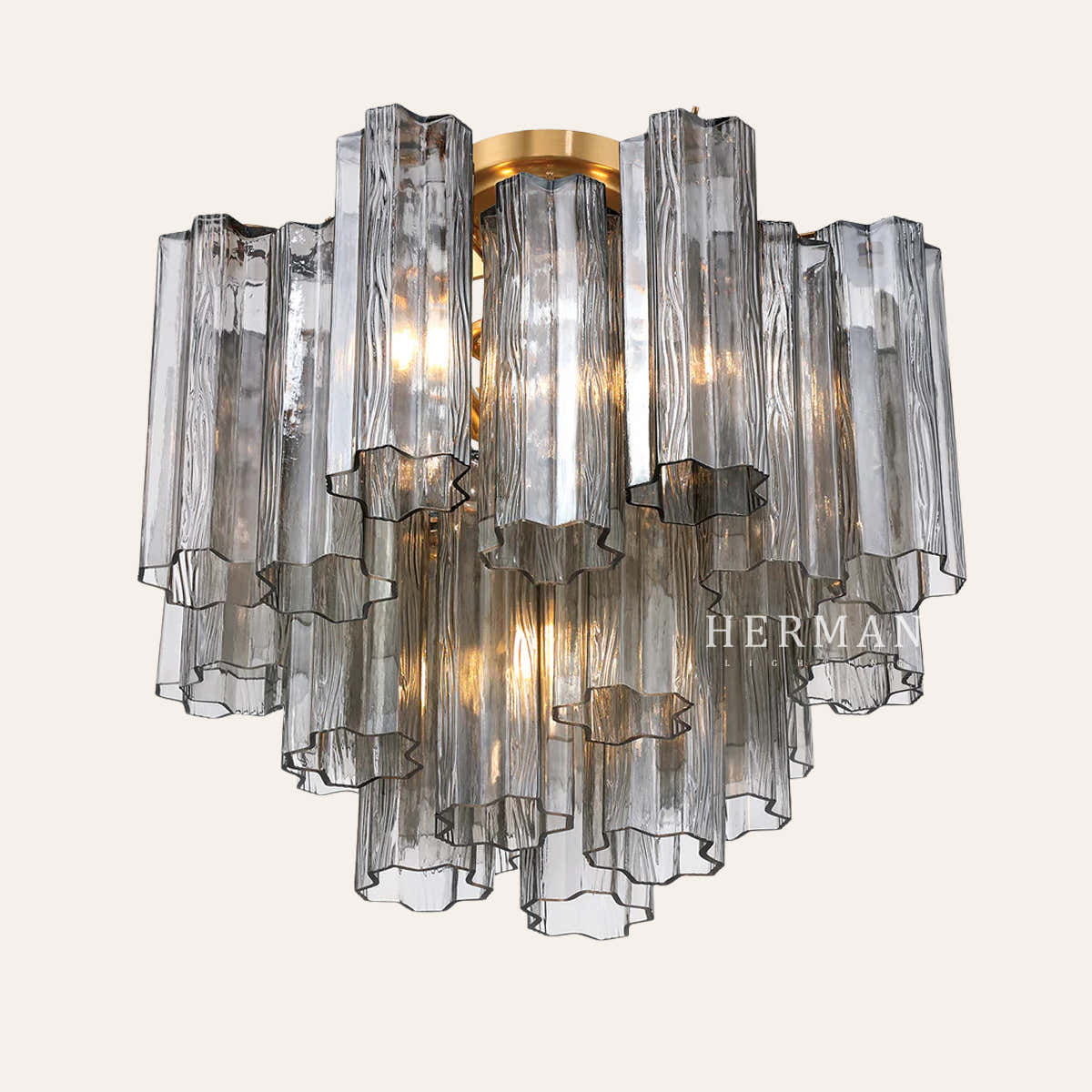 Addis Murano Glass Semi-Flush Ceiling Mount 17''W
