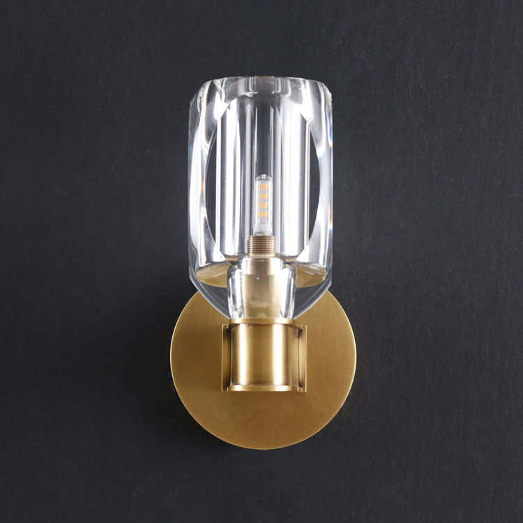 Cameron Crystal Glass Cup Wall Sconce
