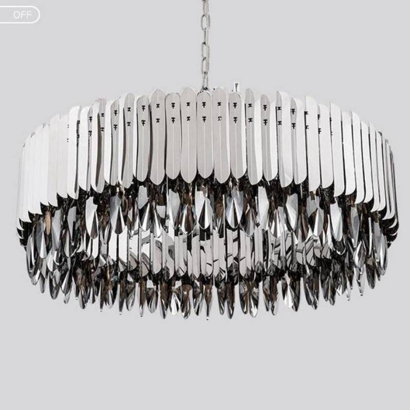 Legance Crystal Chandelier, Chrome