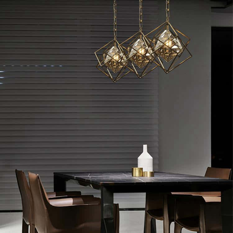Crystal Diamond Pendant Light