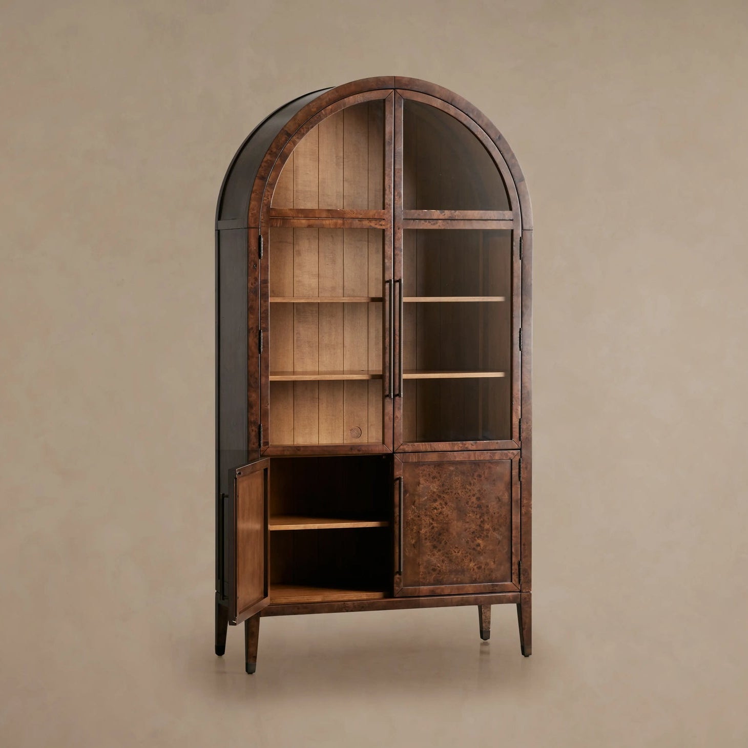 Hattie Burl Glass Cabinet