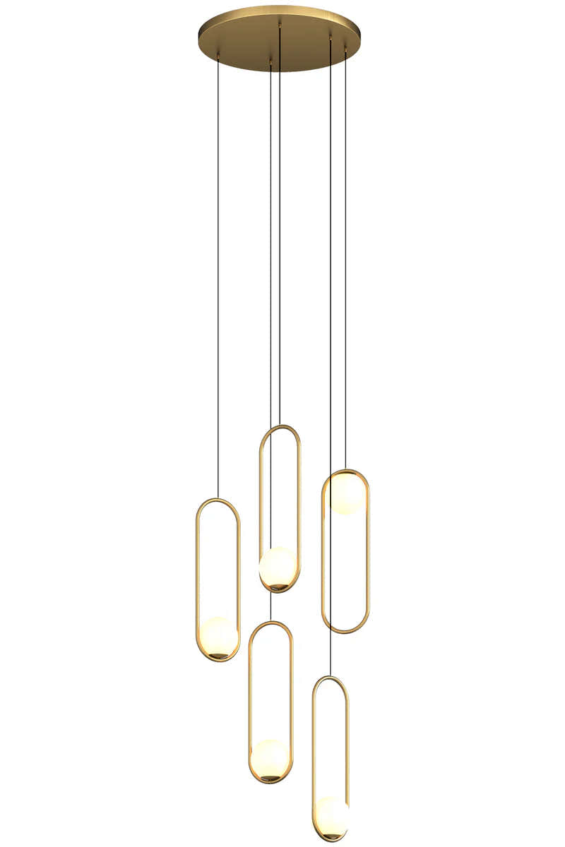 Luminous Modern LED Opal Glass Chandelier
