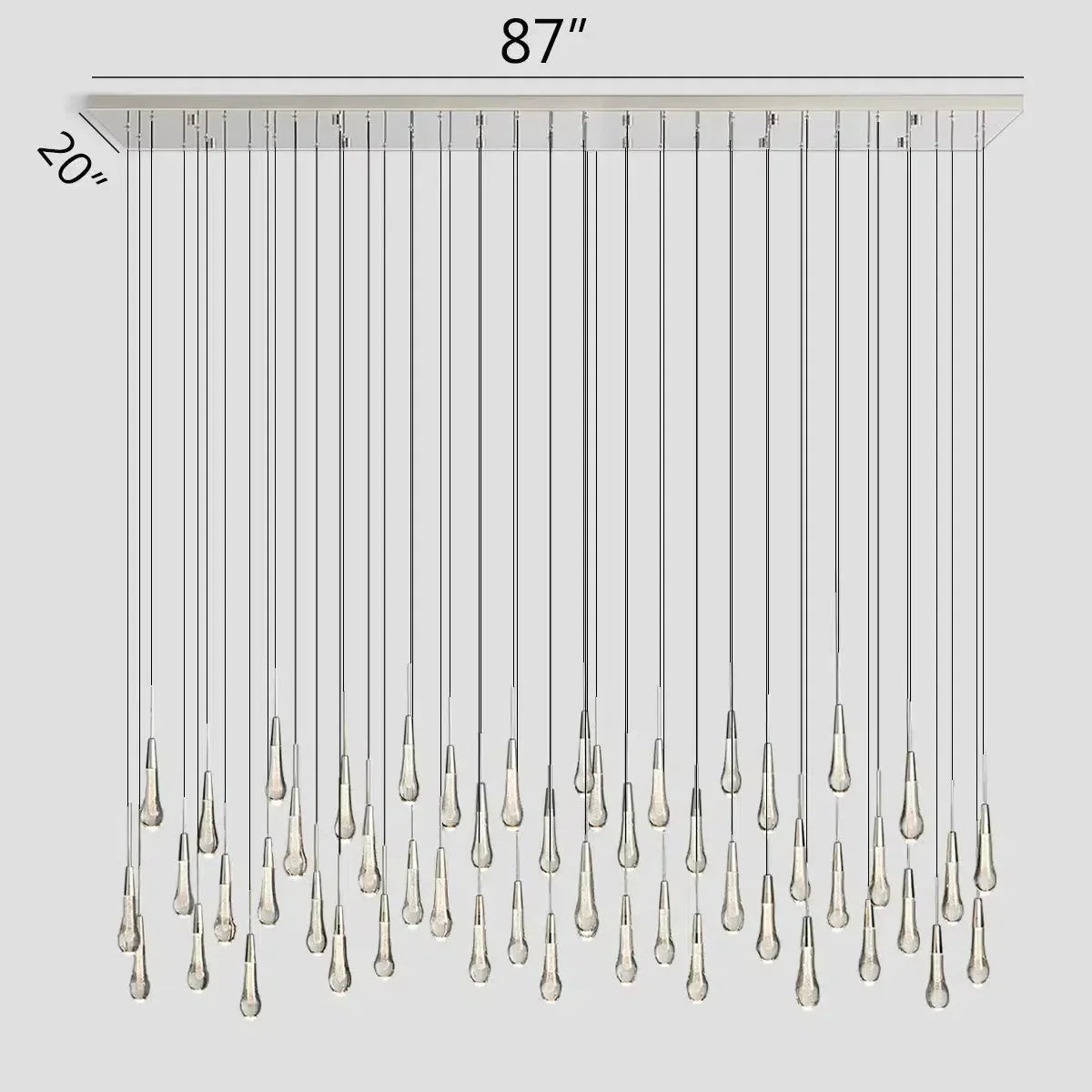 Soltaire Linear Chandelier 37" 50" 60" 70" 87" 120"
