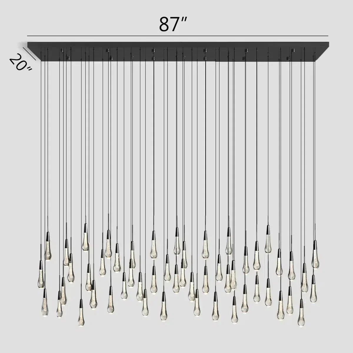 Soltaire Linear Chandelier 37" 50" 60" 70" 87" 120"