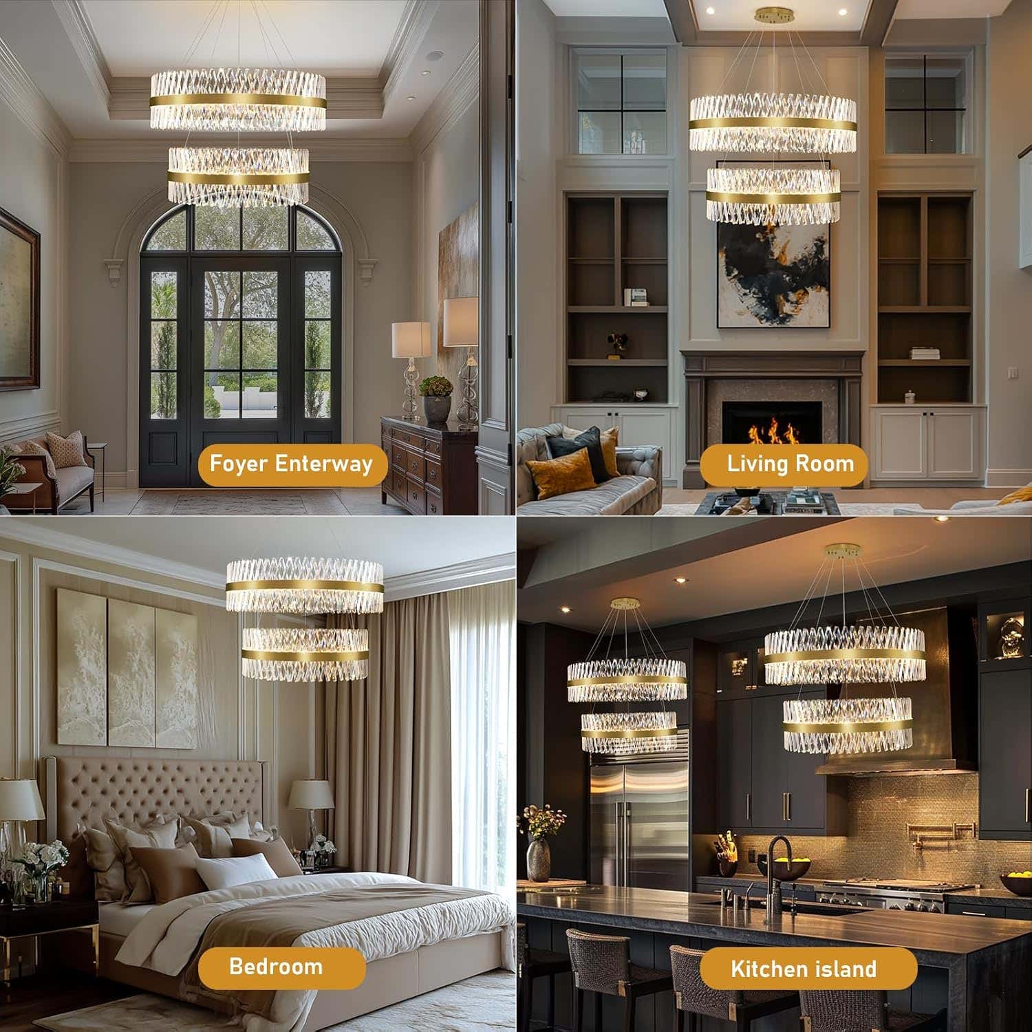 MDEGLYO Modern Crystal Chandelier