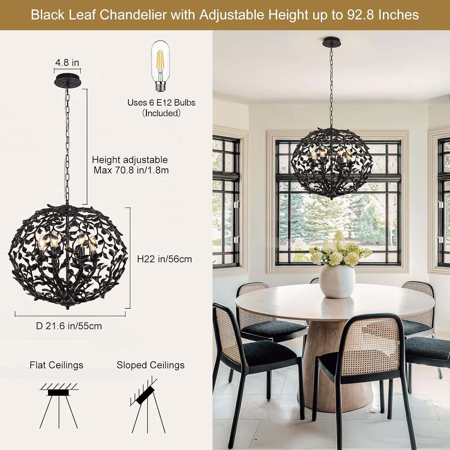 $800+ Purchase Gift | Farmhouse Black Chandelier