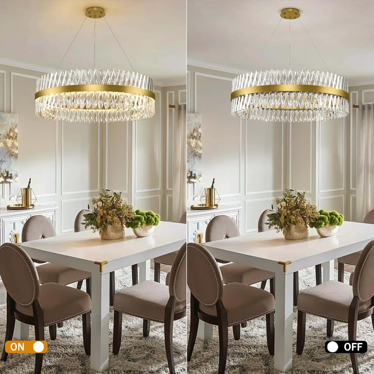 MDEGLYO Modern Crystal Chandelier