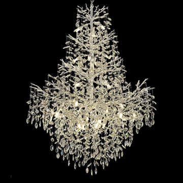 $5000+ Purchase Gift | H65" Silver Tree Branch Crystal High Ceilings Chandeliers