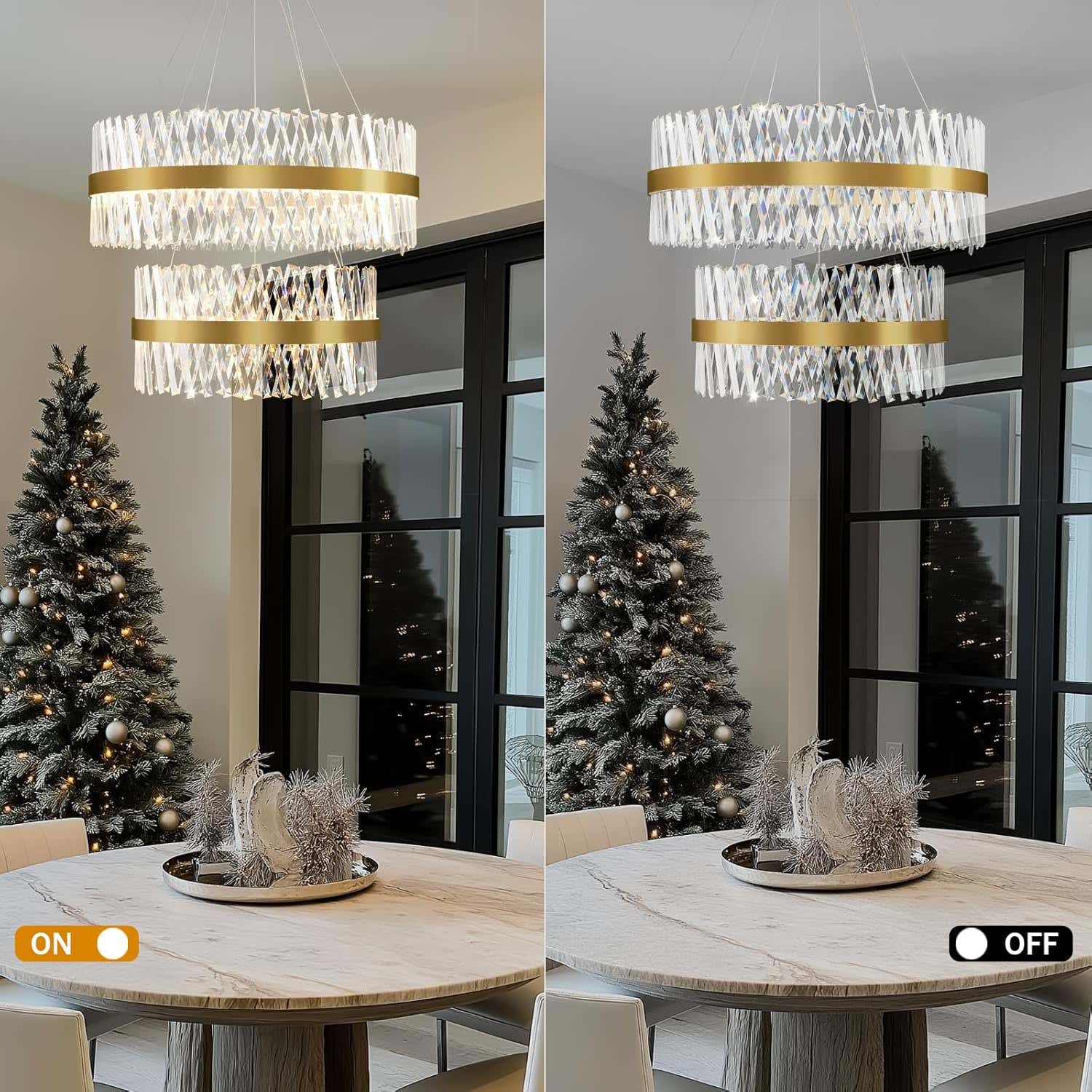MDEGLYO Modern Crystal Chandelier