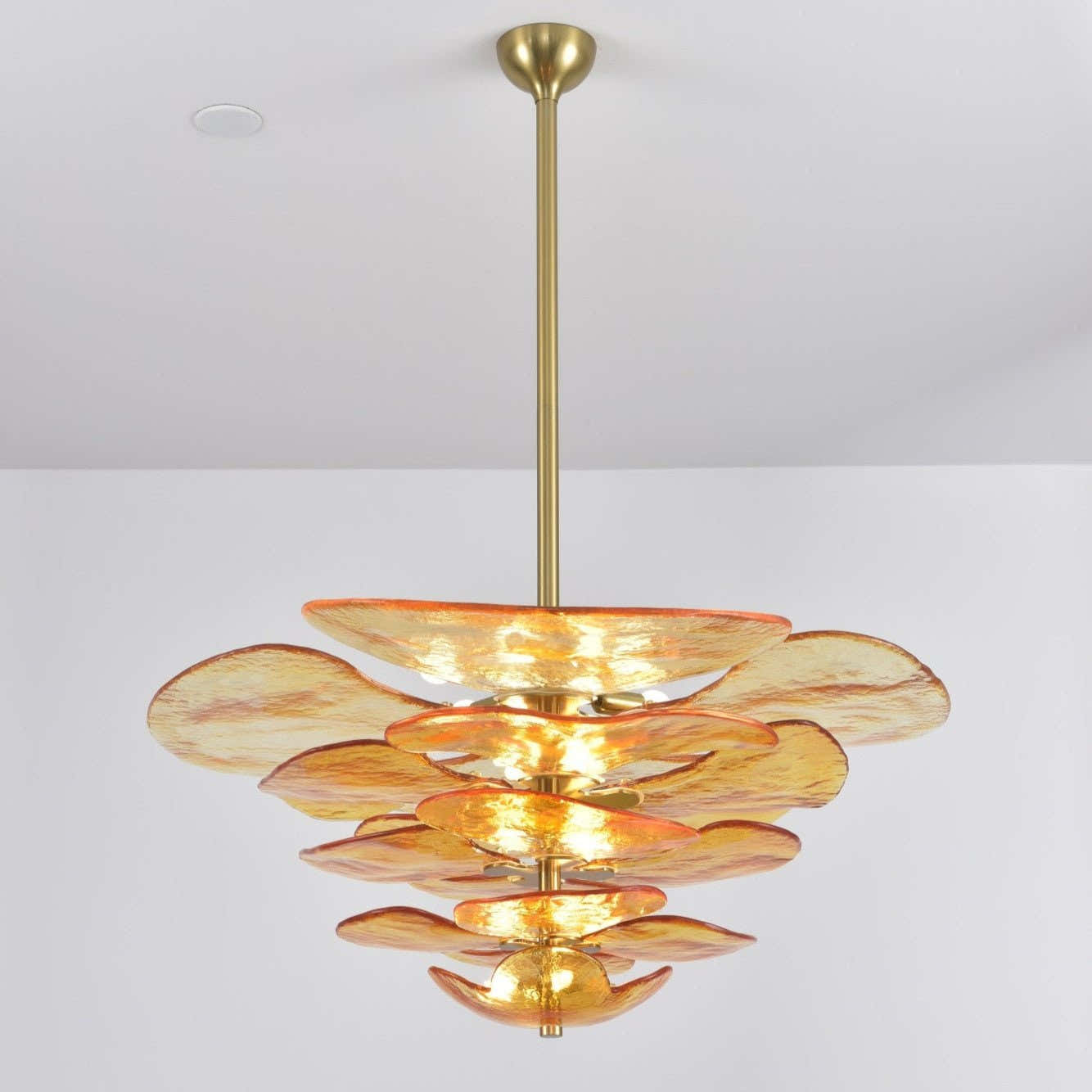Petals Gold Murano Chandelier