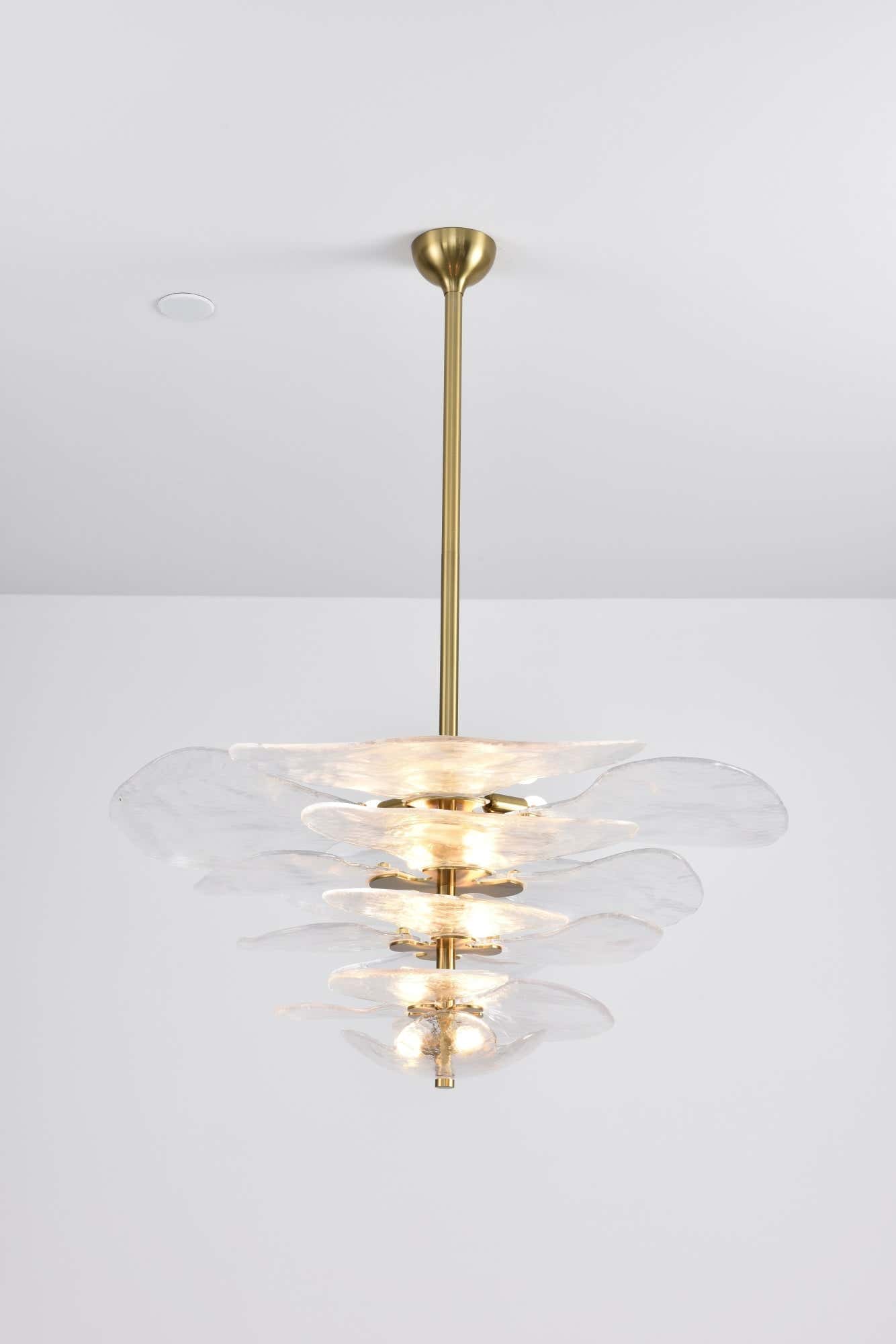 Petals Gold Murano Chandelier