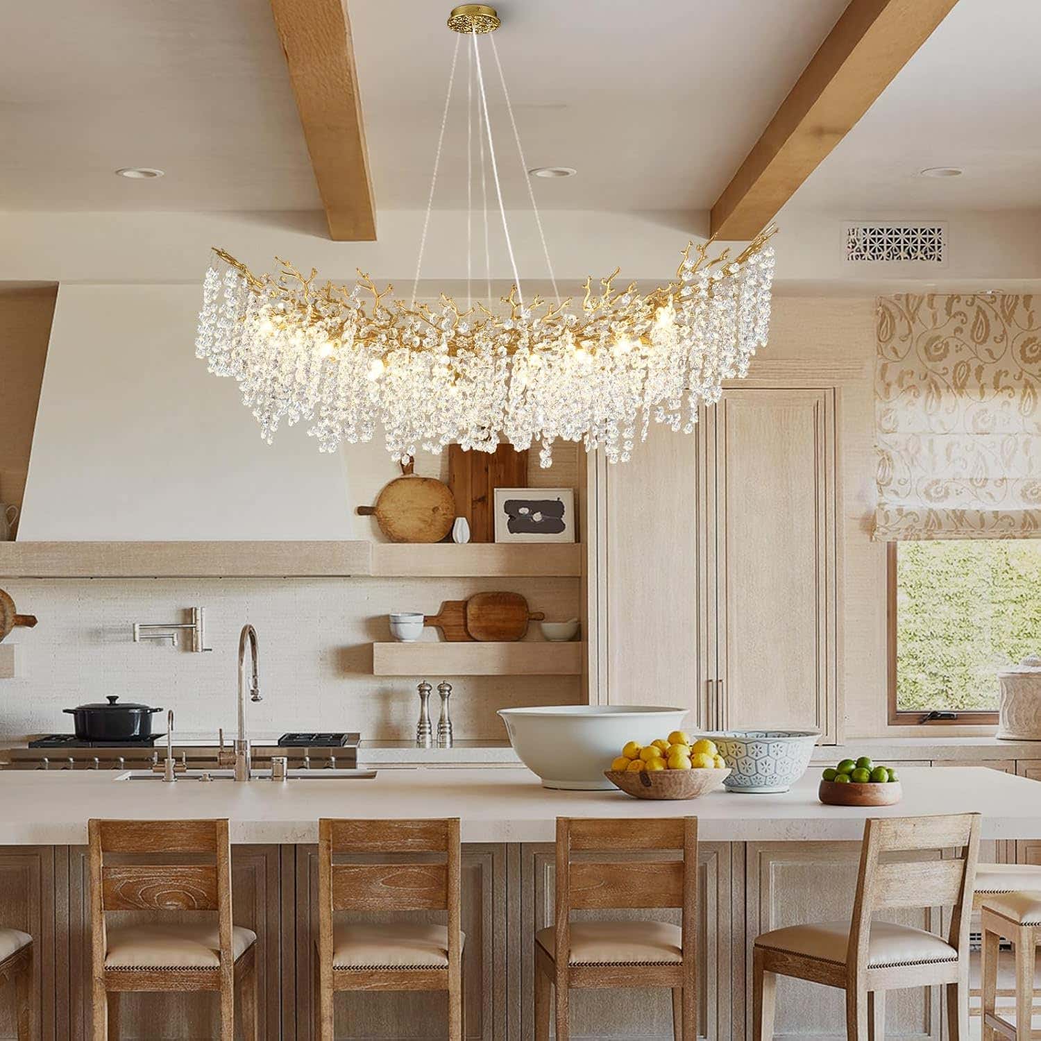 Tree Branch Chandelier for Dining Room L55in - Fast Delivery-1-Luxehomezone