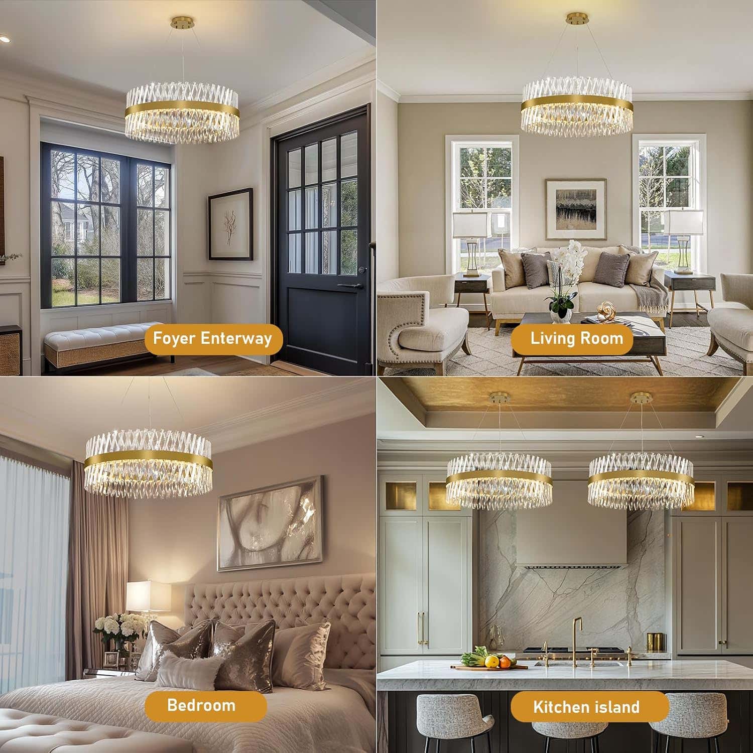 MDEGLYO Modern Crystal Chandelier