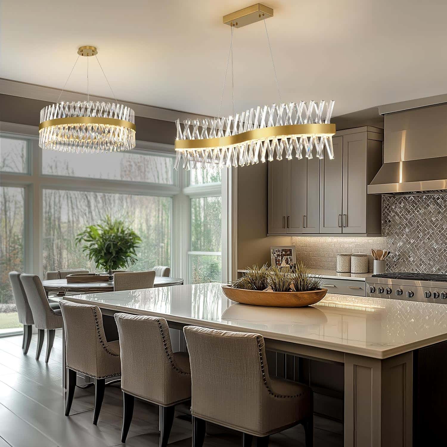 MDEGLYO Modern Crystal Chandelier