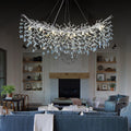 Modern Silver Crystal Glass Tree Branchs Chandelier 55