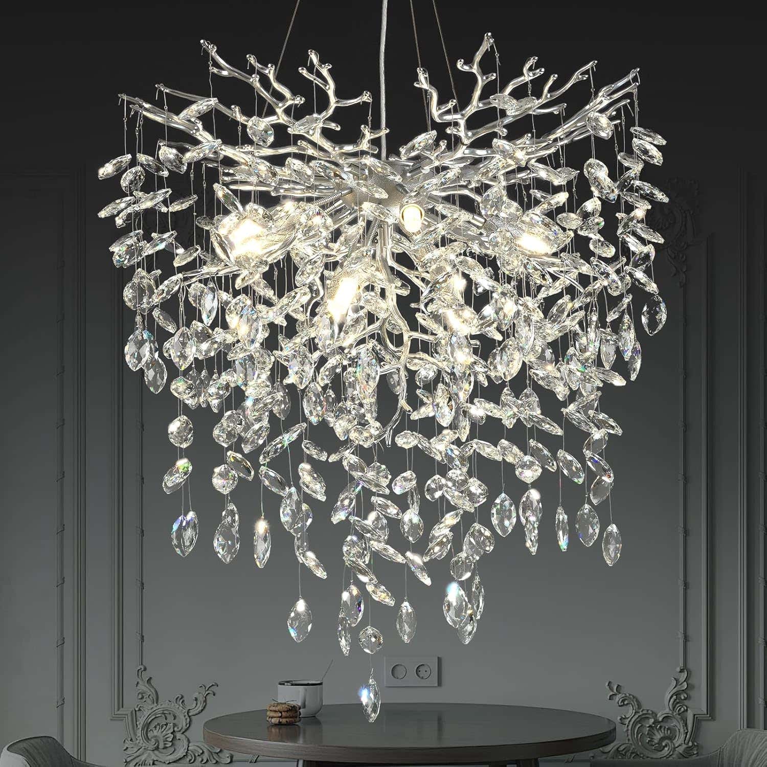 Solara Round Tree Branch Chandelier 24" 32" 40" Tree Branch