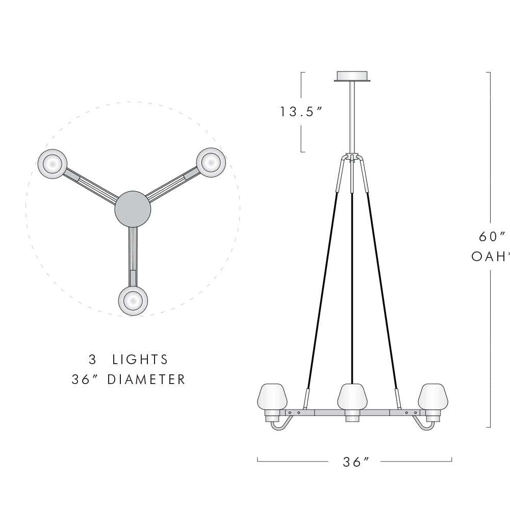 Letitia Crystal Chandelier 3 Light