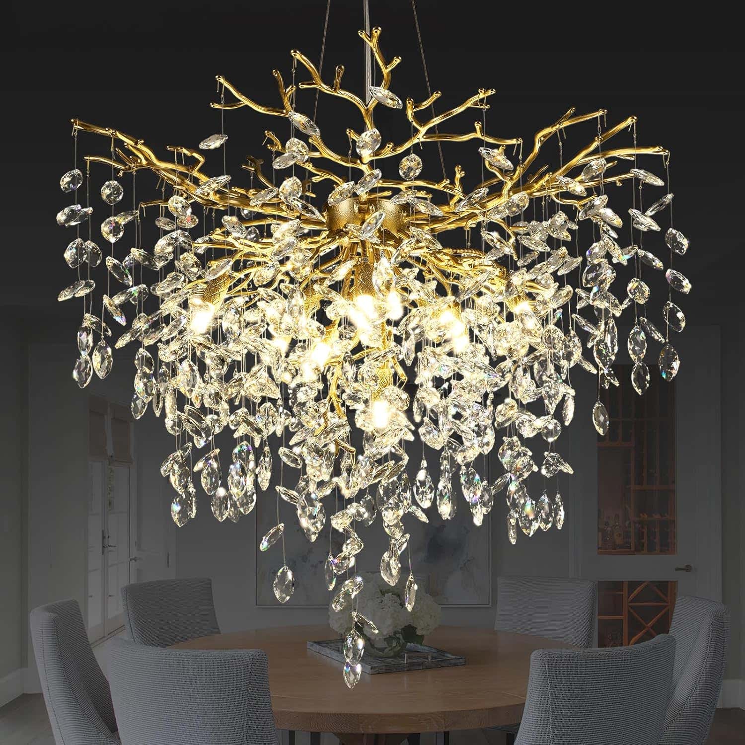 Solara Round Tree Branch Chandelier 24" 32" 40" Tree Branch