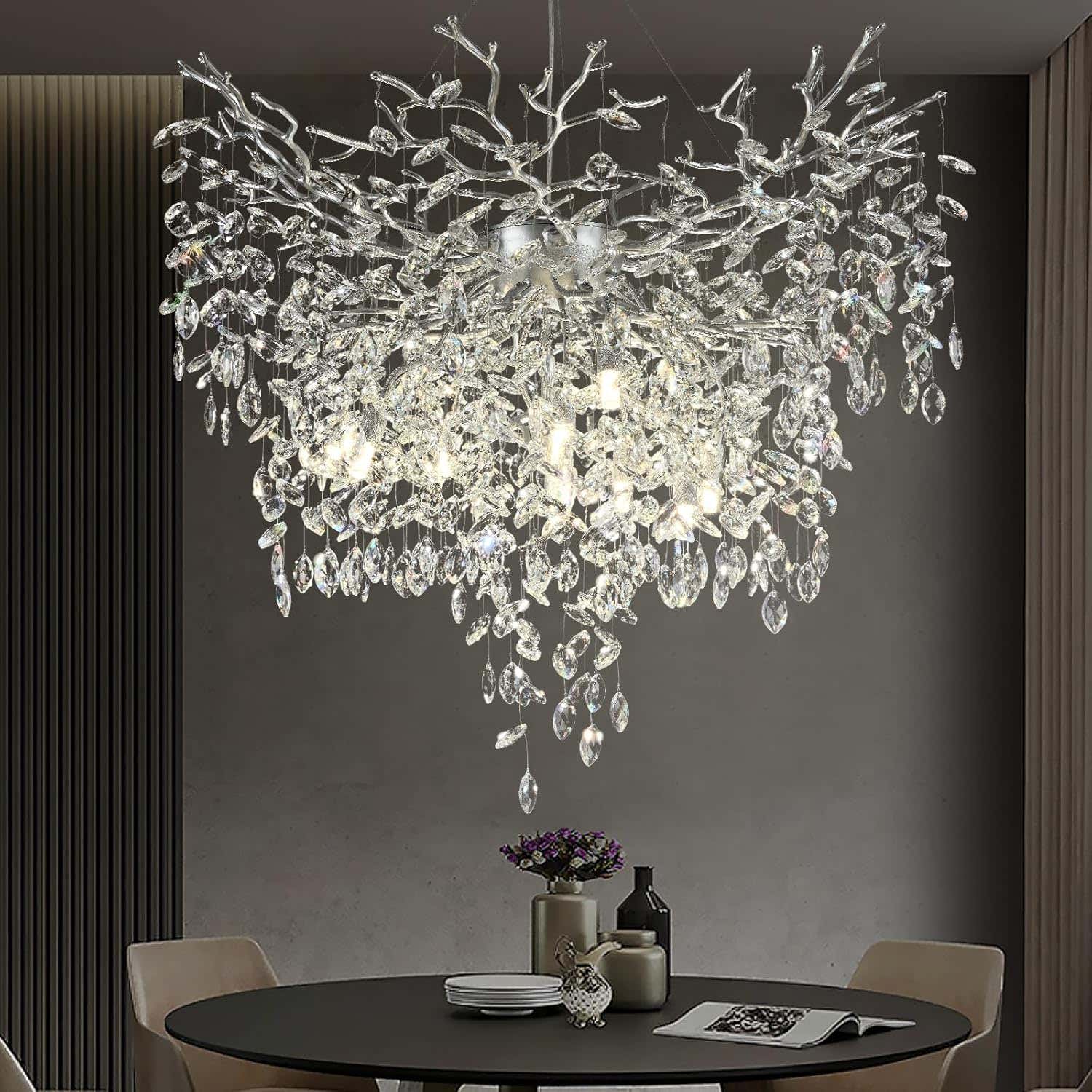 Solara Round Tree Branch Chandelier 24" 32" 40" Tree Branch