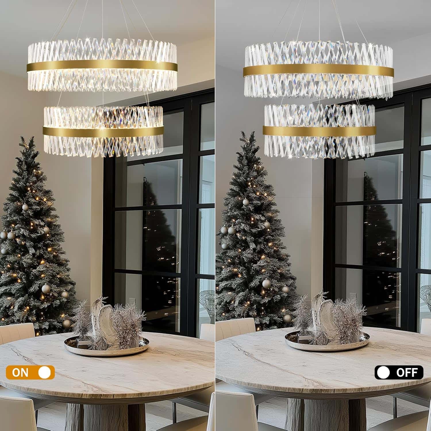 MDEGLYO Modern Crystal Chandelier