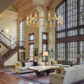 Farmhouse Wagon Wheel Chandelier 60