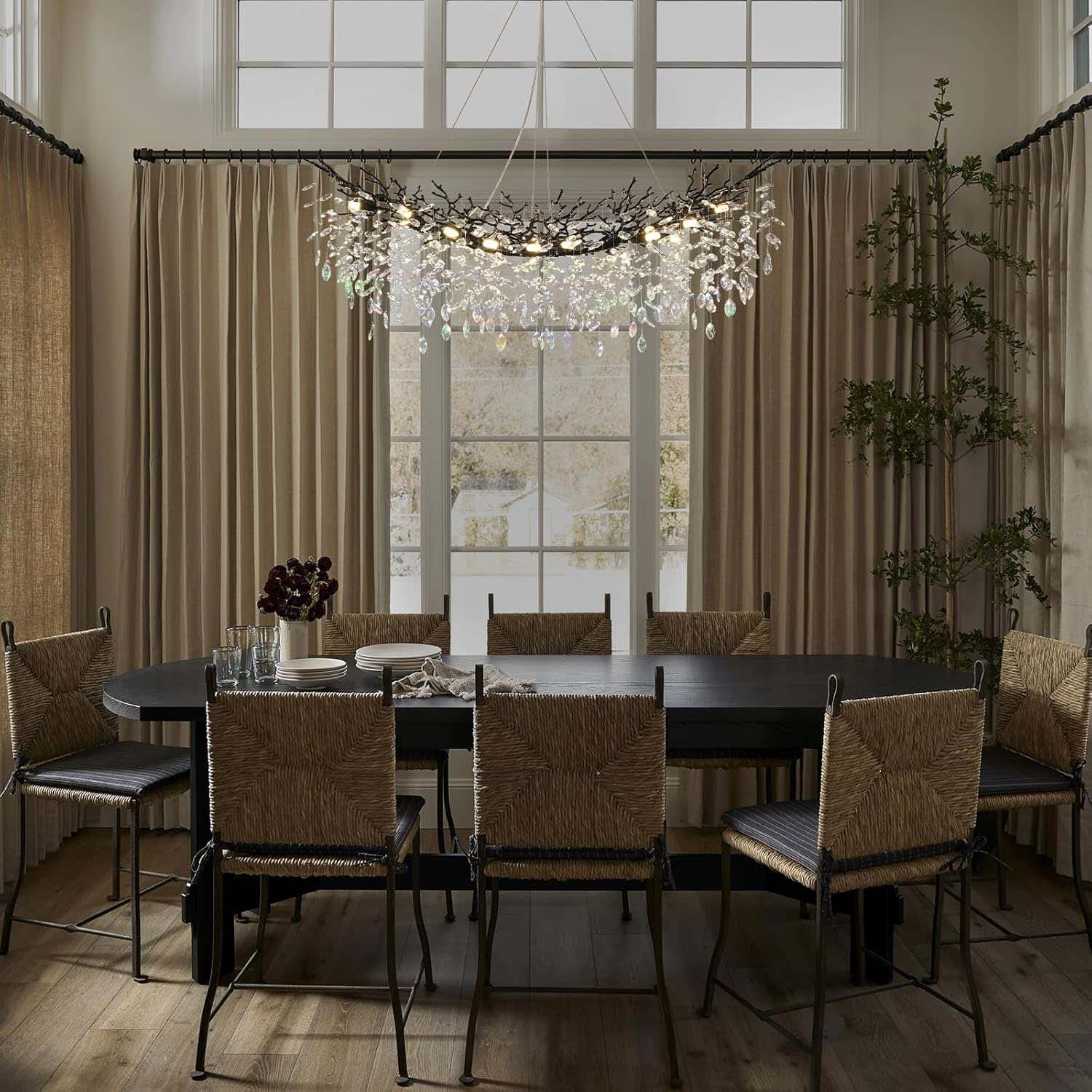 Solara Rectangular Tree Branch Chandelier 55" 72" Tree Branch