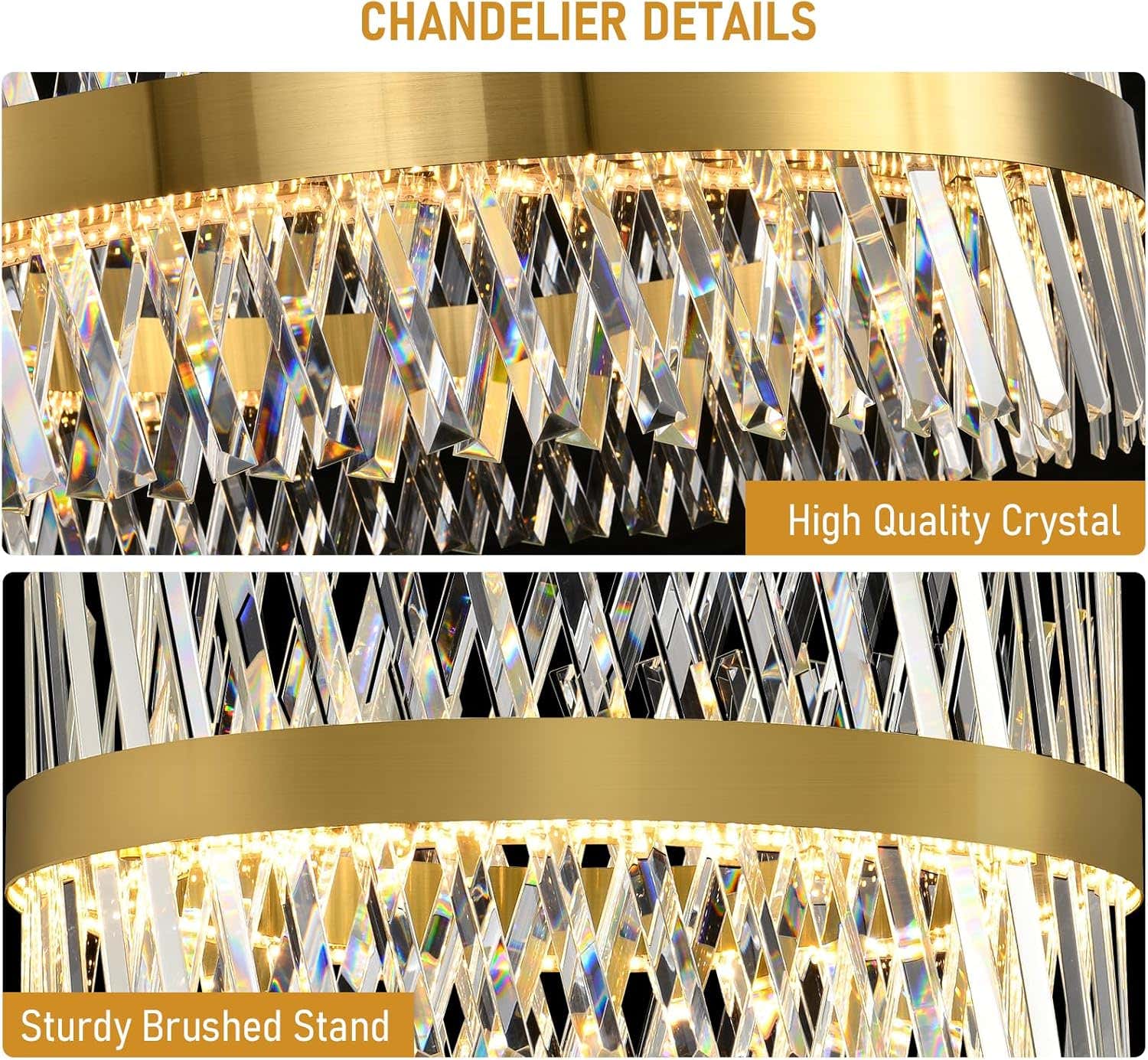 MDEGLYO Modern Crystal Chandelier