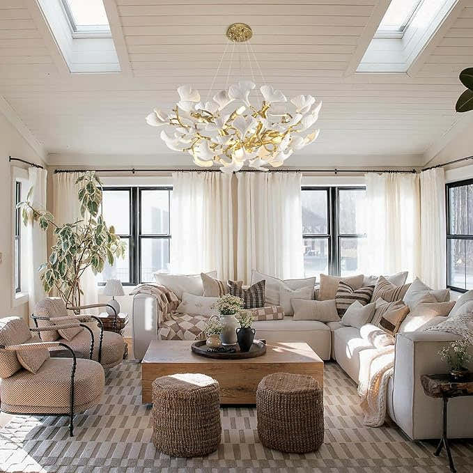 Ginkgo Round Chandelier 32"