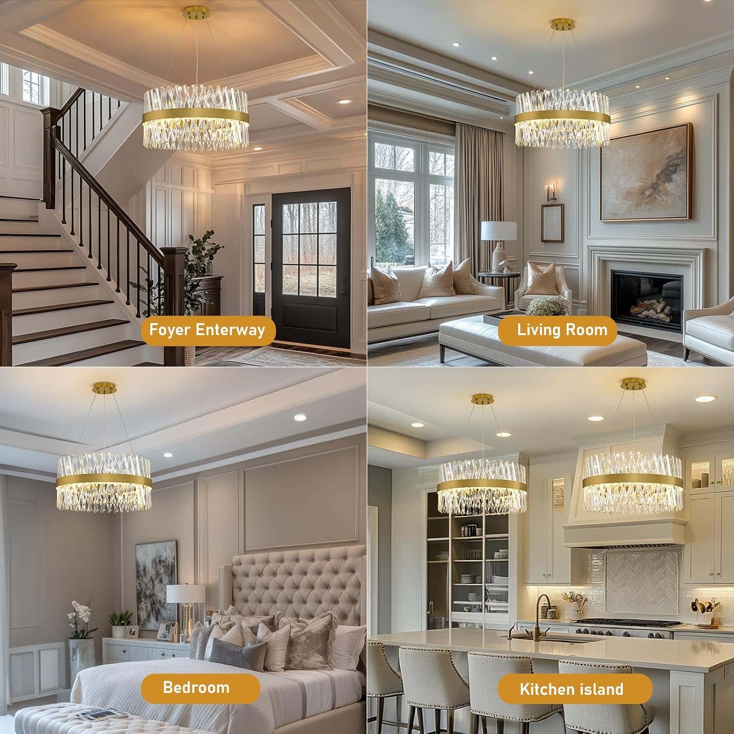 MDEGLYO Modern Crystal Chandelier