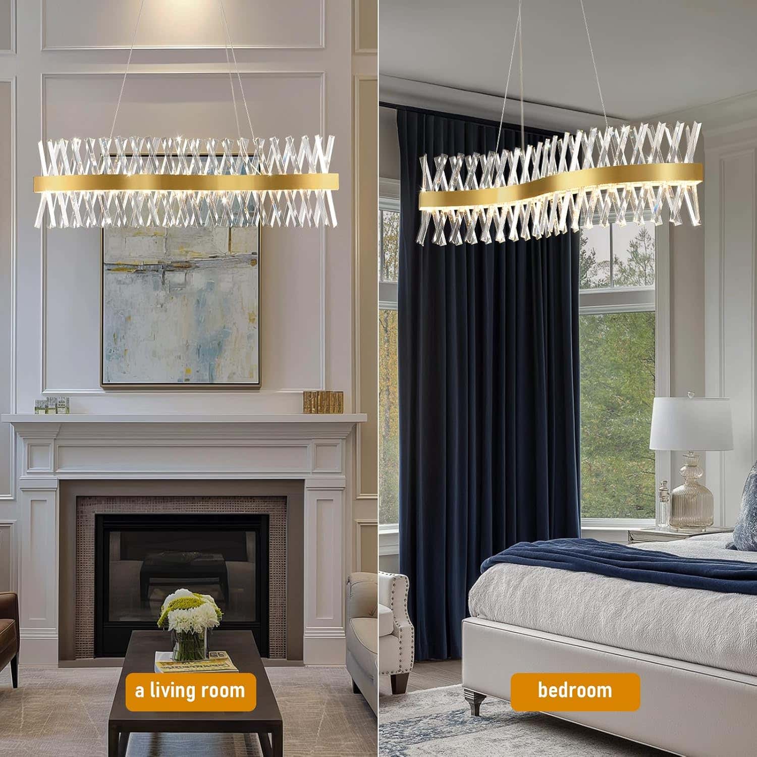 MDEGLYO Modern Crystal Chandelier