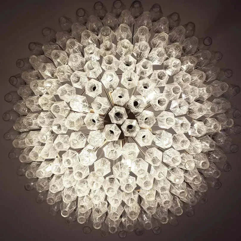 Murano Chandelier – Poliedri – 185 glass – Iridescent