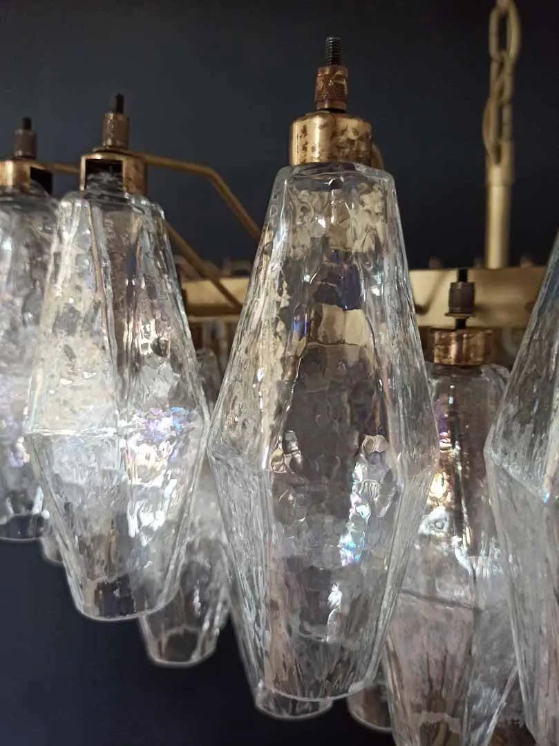 Murano Chandelier – Poliedri – 185 glass – Iridescent