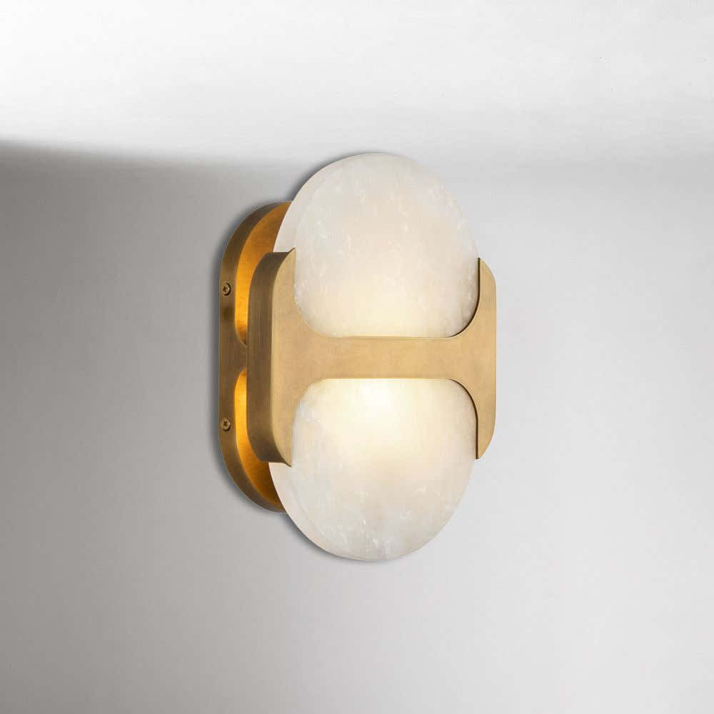 Hopkins Alabaster Sconce 9"–17"